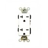 Leviton 20 Amp, 250 Volt, Decora Plus Duplex Receptacle, Straight