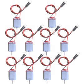 MTDELE 10Pcs Mini Small DC Motors 1.5V 3V 5V 6V 130 Micro Toy Electric Motors Compatible with for DIY Kids Projects with Wires