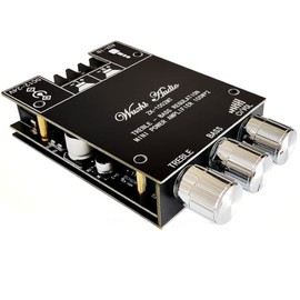 WANGCL Bluetooth Amplifier Board HiFi Stereo 2.0 TPA3116D2 2x100W Audio Amplifier Module Bass and Treble Control Digital Power Amplifier Circuit Blue Tooth 5.0 Dual Channel AMP