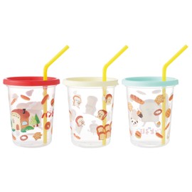 Skater SIH3ST Tumbler with Straw, Set of 3, 11.8 fl oz (320 ml), Made in Japan