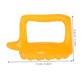 PACKOVE 1Pc Natural Massage Board Durable Skin Care Massager for Neck and Smooth Edges for Daily Muscle and Wellness Orange