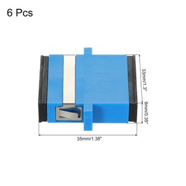 QUARKZMAN Pack of 6 Fibre Optic Adapter SC/UPC Coupling Single Mode Double Adapter SC-SC/UPC for Network Internet Connection