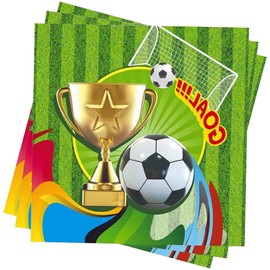 Wentsent Football Germany, Pack of 40 Football Party Disposable Napkins Table Decoration for Football World Cup European Championships