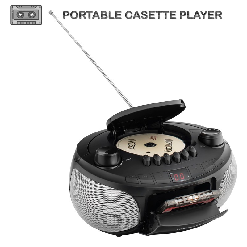 Memorex AM/FM Top Loading CD Player | Portable Stereo with