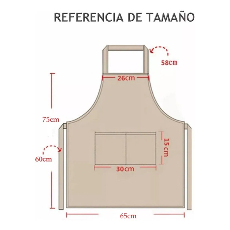 10 Pzs Mandil Delantal Para Chef Meseros Barbería Pintores