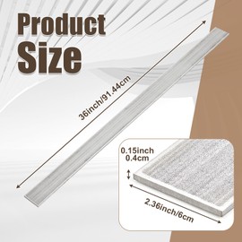 Blulu 1/8 x 2.36 x 36 Inch Flat Steel Bar Metal Steel Plate A36 Rolled Low Carbon Steel for Forging Cutting Manufacturing Industry Workshops, Gray