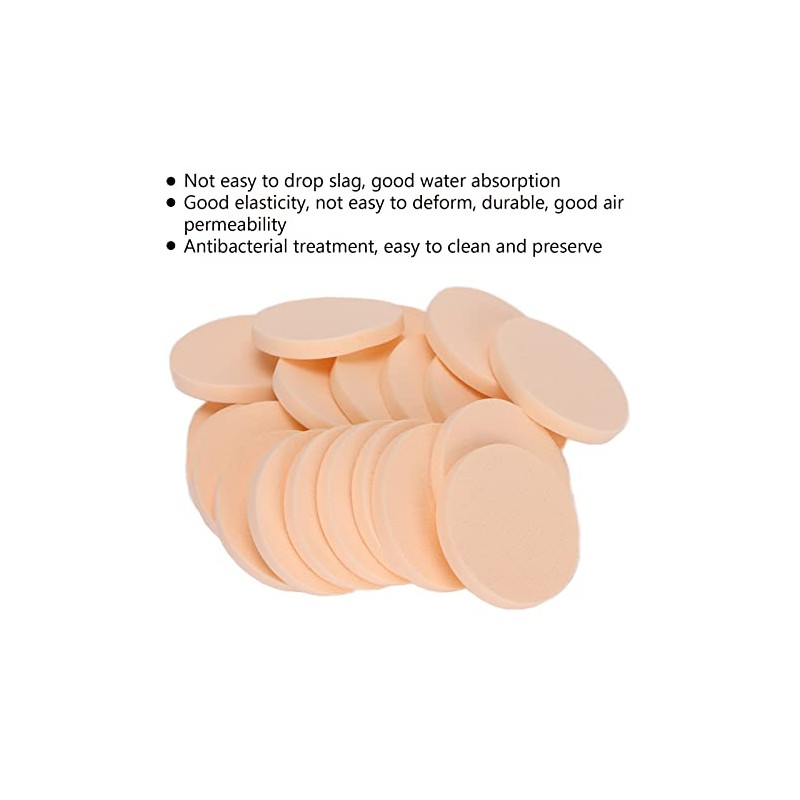 Honio Esponja de maquillaje redonda, rebote rápido, uso húmedo o