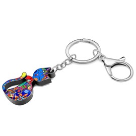 LONYOO Llavero de acrílico con diseño de gatito y gato, llavero para llaves de coche, regalos para amantes de los gatos, mujeres y niñas, Lapis, M