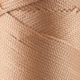 2 Pack of Sensy Premium 2mm 251 Yards Polyester Rope 100% Polypropylene Cord Macrame Cord 2mm Crochet Bag Cord Macrame Rope Crochet Thread for Knitter (Nude)