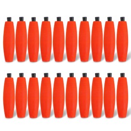 JOGFFDE Peg Floats Fishing Bobbers Cigar Slip Fishing Corks Bobbers Foam Float Catfish Floats with Pipe Plug for Catfish Santee Rig Freshwater Saltwater (Red, 2.5inch-20pcs)
