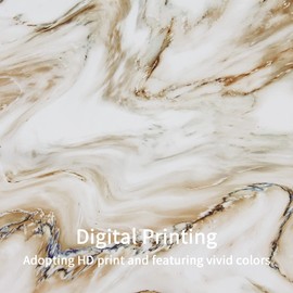 MitoVilla Brown Marble Shower Curtain 72 x 78, Abstract Modern Long Shower Curtain Set with Hooks, Shower Curtain for Bathroom Decor, Washable Fabric Shower Curtain for Standard Bathtub