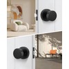 goldenwarm Black Closet Door Knobs, Heavy Duty Zinc-Alloy Passage Matte
