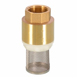 New 1" DN25 Female Thread Bottom Valve, Brass one-Way Check Valve, Water Pump Foot Valve with Filter 1PCS