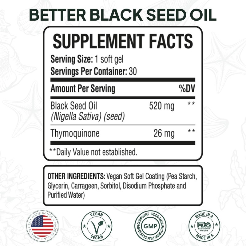 Organics Ocean Better Black Seed Oil Cold Pressed - Pure
