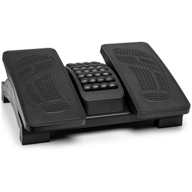 Adjustable Footrest for Under Desk at Work, Under Desk Foot Rest with Massage Texture and Roller, Ergonomic Foot Stool with 3 Height & 20 Degree Tilt Angle Adjustment for Home&Office