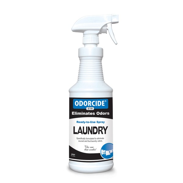 Odorcide – 32 oz Fresh Linen Scent Spray Laundry Odor Eliminator for Strong Odor, All Laundry Uses – Safe, Non-Enzymatic Odor Neutralizer – Laundry Odor Remover for Smoke, Sweat & Pet Odors (32 oz)