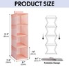 PetsHome 4-Shelf Hanging Closet Organizer, Space Saver, Closet Hanging Storage