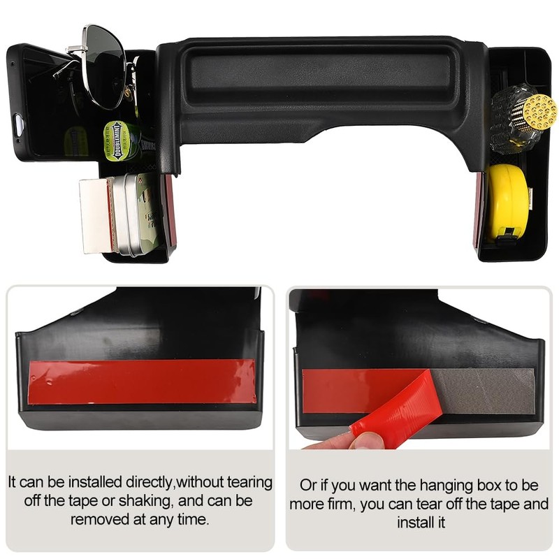 JSCARLIFE JK Shifter Storage Box, ABS Gear Shift Console Side