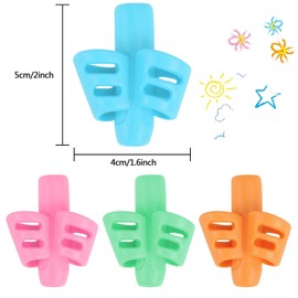 SANNIX 16 Pack Pencil Grippers for Kids Handwriting, Pencil Holder for Kids, Handwriting Grip, Ergonomic Training Pen Grips, Writing Tool for Toddlers, Preschoolers, Children