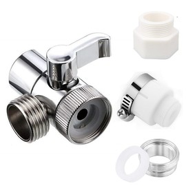 Brass Sink Valve Diverter Faucet Splitter for Kitchen or Bathroom Sink Faucet Faucet to Hose Adapter Faucet Adaptor Splitter Part M22 X M24 (Style A)