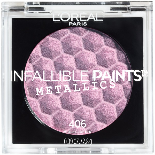 L'Oreal Paris Cosmetics Infallible Paints Metallics Eyeshadow, Violet Luster, 0.09