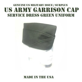 GENUINE US MILITARY ARMY ISSUE NEW US ARMY MEN'S SIZE 6-3/4 GARRISON CAP HAT OVERSEAS COVER SERVICE DRESS GREEN