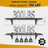 Jusgym 2 Pack Garage Wall Shelving with 4 Hooks, 1x4ft,