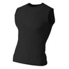 A4 Mens Compression Muscle Shirt Tee, Medium, Black