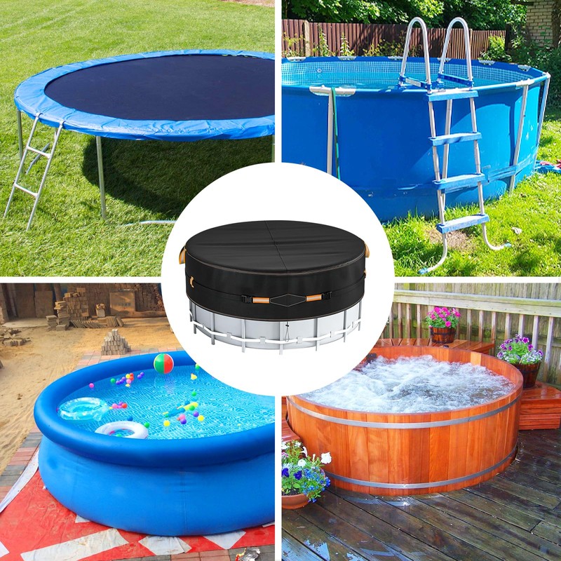 Neuradical 15 Ft Round Pool Cover with Superior Windproof Design,