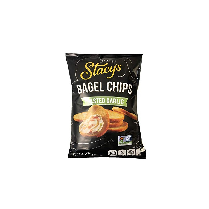 Stacy's Non GMO Baked Bagel Chips 7oz, 2 Pack (Toasted