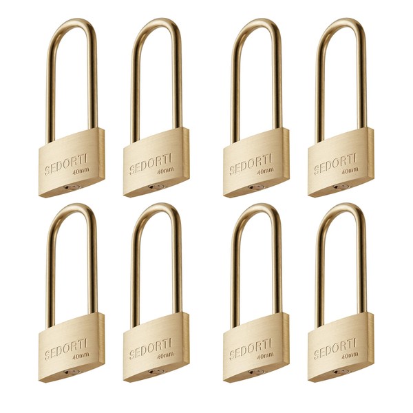 SEDORTI Weather Proof Lock, Keyed Alike Solid Brass Padlocks with