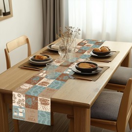 ANATTASOUL Table Runner Coffee 13"x72" Table Decorations, Durable Summer Dining Decor for Home Kitchen Party Room
