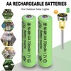 Zsolarigt Rechargeable AA 700mAh Solar Batteries NiMh 1.2V Pre-Charged Double