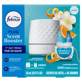 Febrez.e Plug Scent Booster Refresh & Energize Starter Kit - .87 fl oz/2ct (Refresh & Energize)