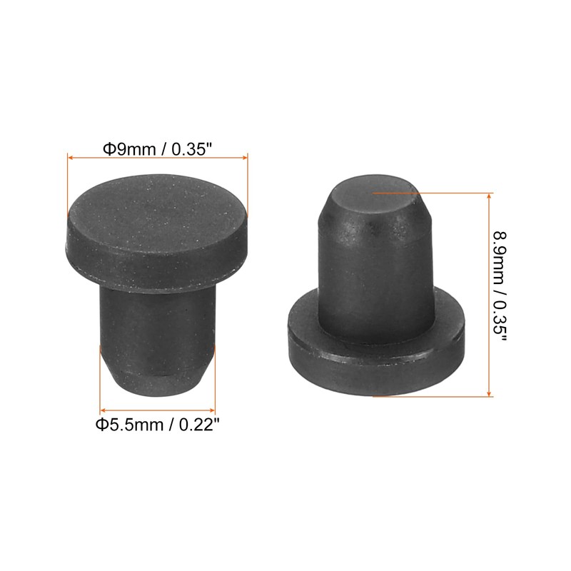 MECCANIXITY Silicone Rubber Solid Plug Soft Flexible Stoppers for 5-5.5mm