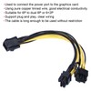 5Pcs Power Supply Cable 6Pin to Dual 8pin 6+2 GPU