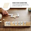 CALLARON Wooden Display Stand Dominoes Card Base 4pcs Desktop Stand