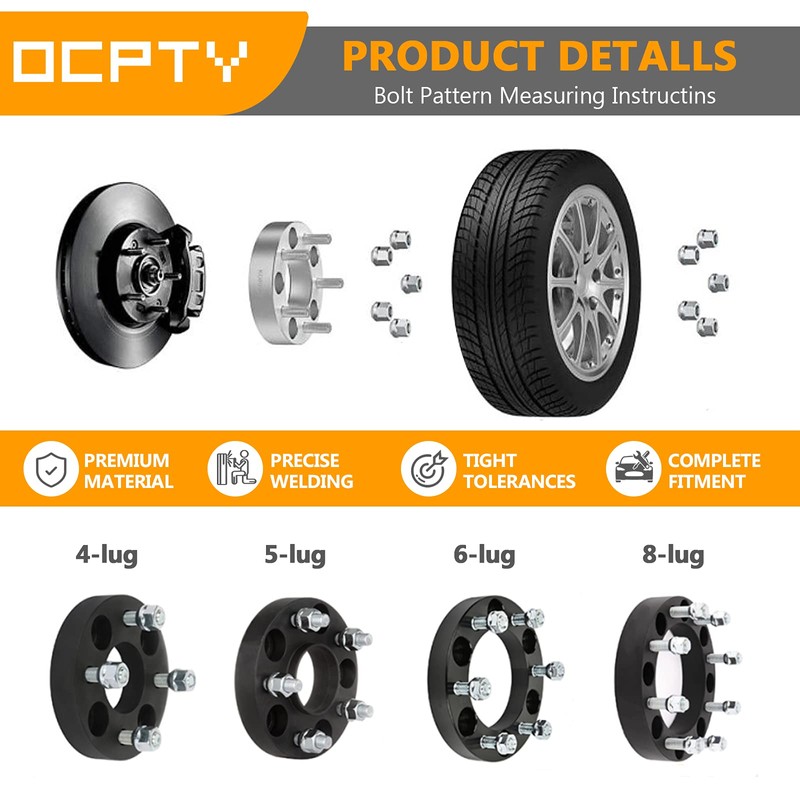 OCPTY 4x110 to 4x115 Wheel Spacers Adapters 1 inch Real