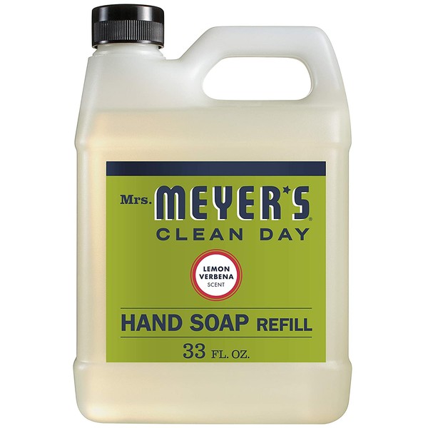 MRS. MEYER'S CLEAN DAY Liquid Hand Soap Refill, 33 Fl Oz, Lemon Verbena Scent, Pack Of 2