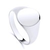 925 Sterling Silver Oval Signet Ring size K L M