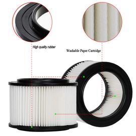 HIFROM Replacement 17810 Filter for Craftsman Shop Vac 917810 Wet Dry Vacuum Filter Fits 3 & 4 Gallon, 9-17810 Shop Vac Vacuum Filter (1 Pack)