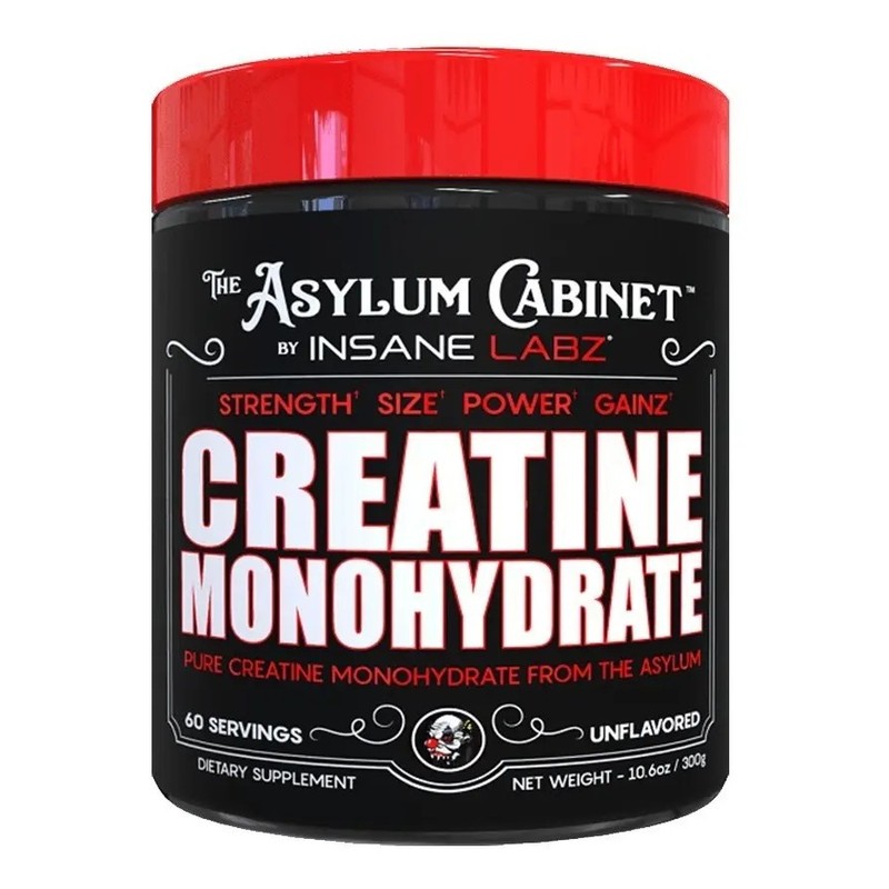 Creatina Monohidratada Insane Labz 300g 60 Servs Sin Sabor