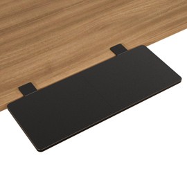 Suptek Clamp-on 9.5 x 23.6 inch Desk Extender, Wrist Support, Foldable Keyboard Tray Platform, Suitable for Office Desks, Black, DSF3LB