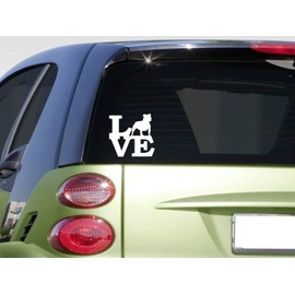 EZ-STIK Staffordshire Bull Terrier Love 6" STICKERF214 Decal Staffy Amstaff Bully