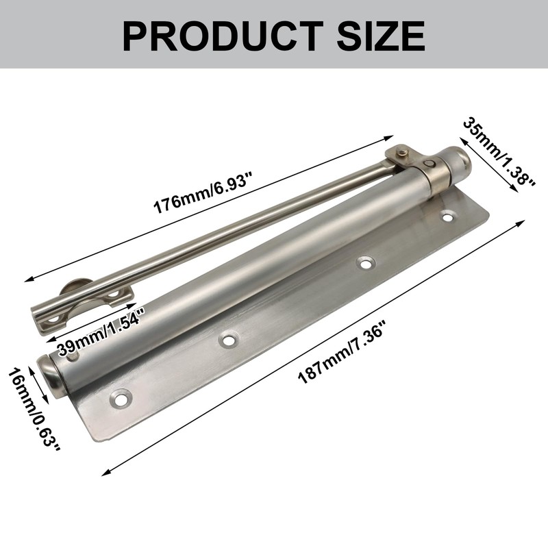 AKVIBG Automatic Door Closer, 150° Opening Angle Spring Self Closing
