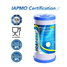 IcePure 5 Micron 10" x 4.5" Whole House Replacement Cartridge for GE FXHTC,GXWH40L,