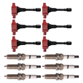 TRQ TKA05999 TRQ Performance Ignition Coils Spark Plugs Compatible with 2009-2012 INFINITI G37