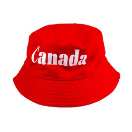 Let's Party Canada Day Bucket Hat for Kids, Small Size, Red