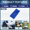 INFINAUTO Cleaning Cloths Towel,Car Drying Plush Cloth Absorbent Microfiber Blue,3pcs