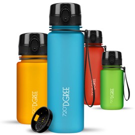 720°DGREE uberBottle Children's Water Bottle, 500 ml, softTouch with Infuser, Leak-Proof, BPA-Free Bottle for School, Sports, Fitness, Tritan Water Bottle, Slim, Lightweight, Shockproof, Reusable